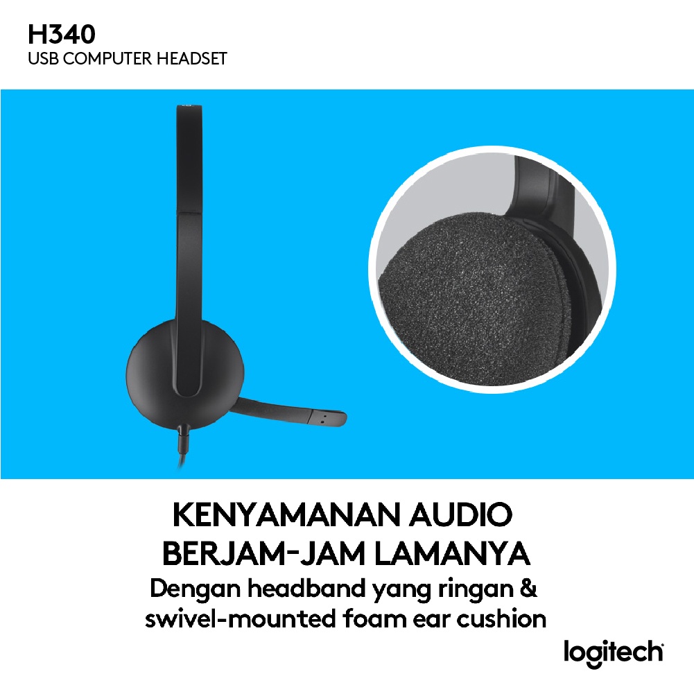 Logitech H340 USB Headset Noise Cancelling