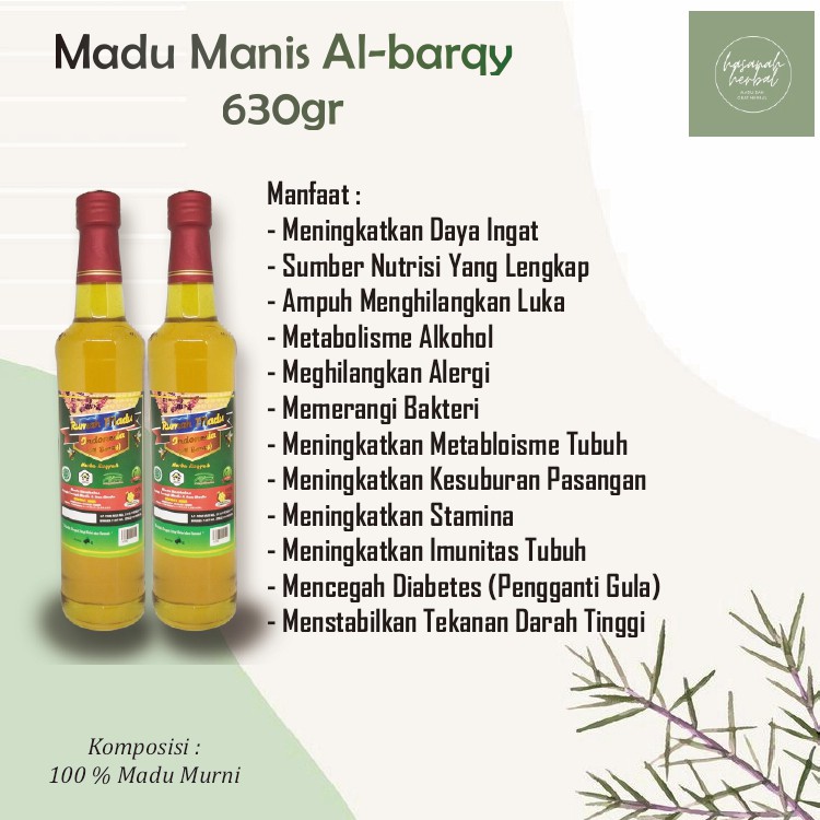 

Madu Manis Al-barqy 630gr