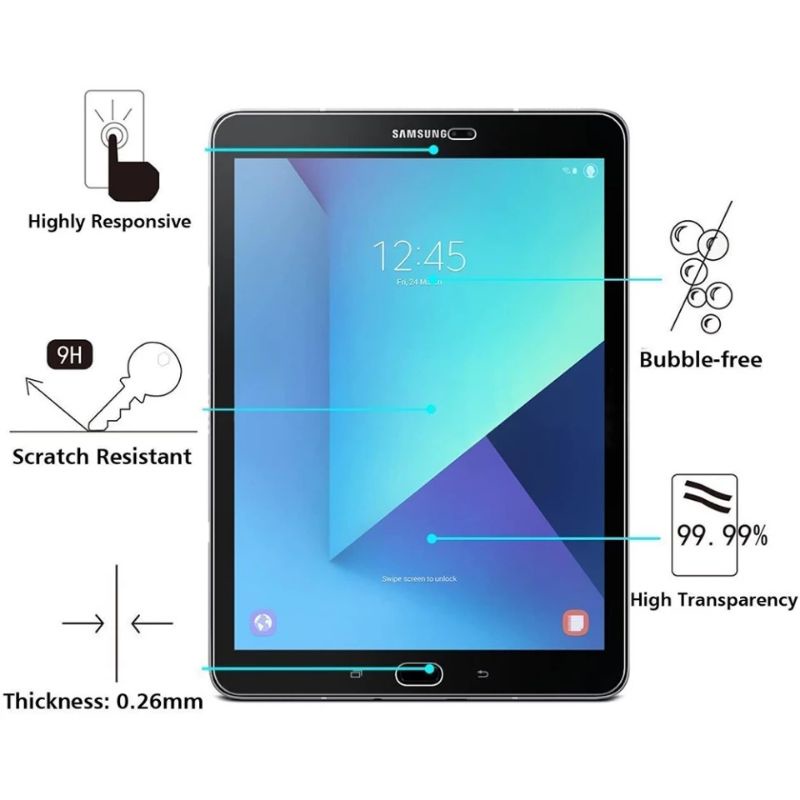 Tempered Glass Samsung Galaxy Tab S2 8.0 T710 T713 T715 T715Y T719 T719N T719Y Antigores Screen Guard protector TG Bening High Quality Pelindung Layar kaca antiblue blue light