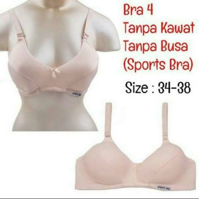 Pakaian Dalam Sport Bra / BH Wanita Tanpa Kawat Katun Murah