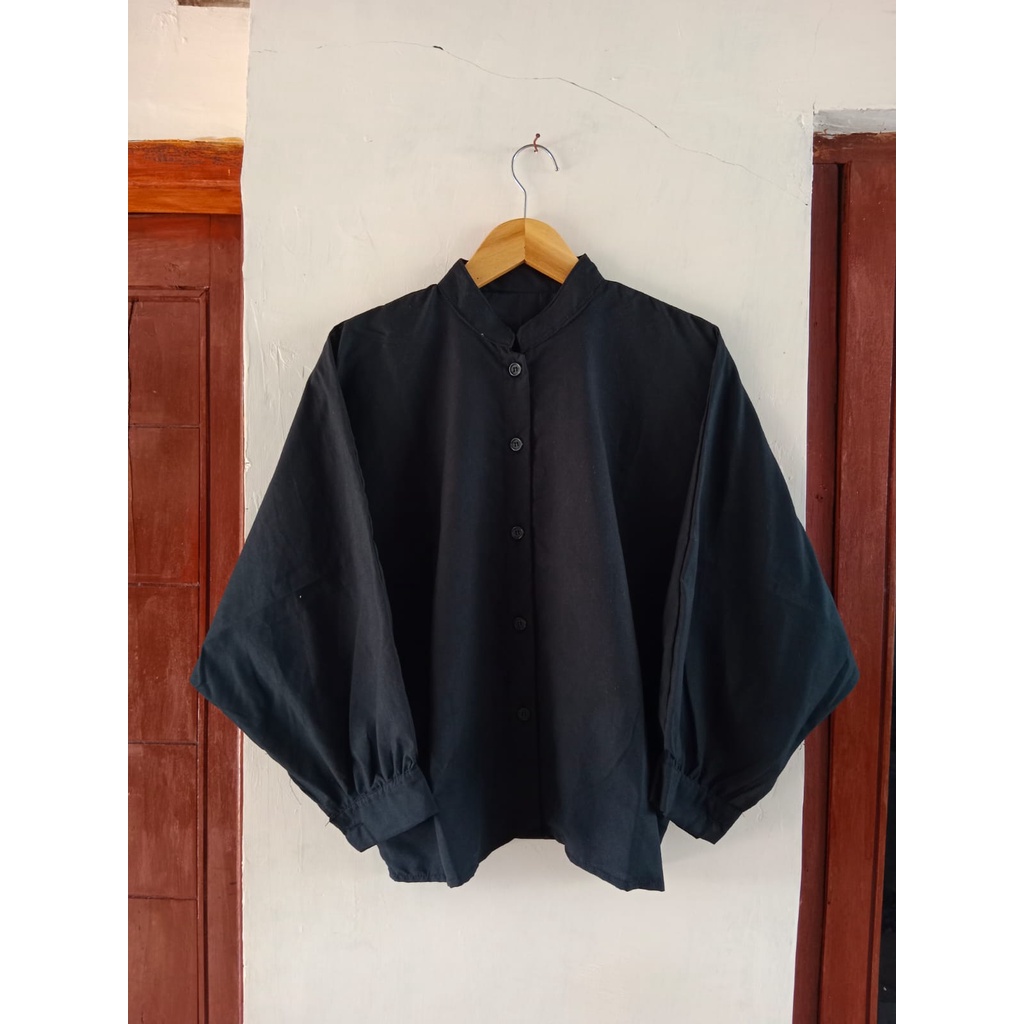 KEMEJA WANITA BATWING POLOS OVER SIZE