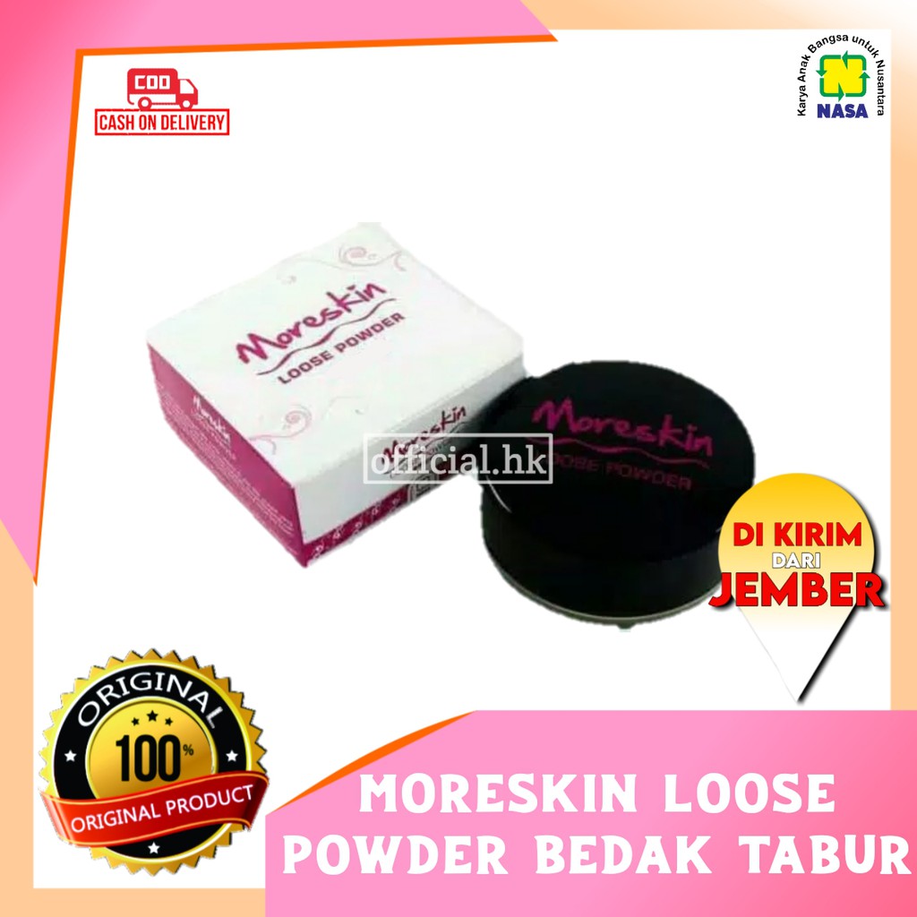 COD - Bedak Tabur Untuk Kulit Berminyak Moreskin Loose Powder NASA - OFFICIAL.HK