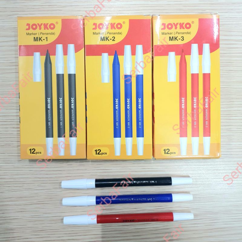 

Spidol Joyko Marker MK Hitam / Biru / Merah Bullet Type