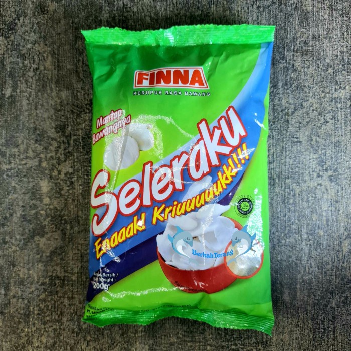 

NEW FINNA SELERAKU BAWANG 200GR / kerupuk bawang HALAL BPOM RESMI