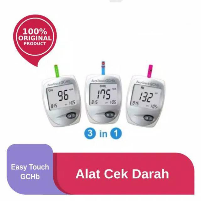 Easy Touch GCHb 3in1 - Alat Tes Darah Gula Darah Kolesterol Hemoglobin