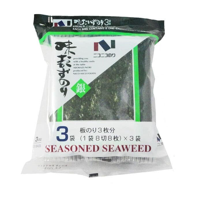 Seaweed Nico Nico Ajitsuke Nori Aji Okazu Nori 3 Pack / 8.1 Gram