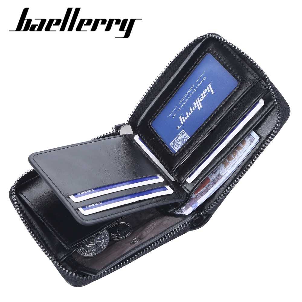 BAELLERRY D3125 Dompet Pria Dompet Pendek Bahan Kulit PU Leather Premium WATCHKITE WKOS