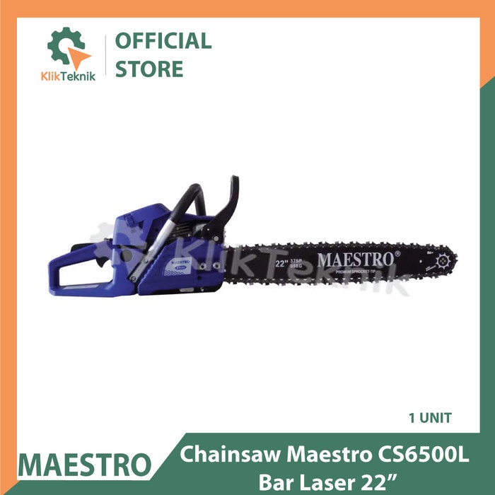 Gergaji Mesin Chainsaw Maestro CS6500L Bar Laser 22 Inchi