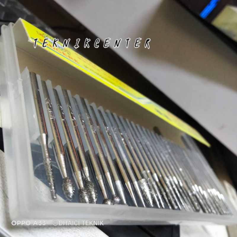 Mata bor ukir set 3mm Mata bor intan set 30pcs Mata bor tuner