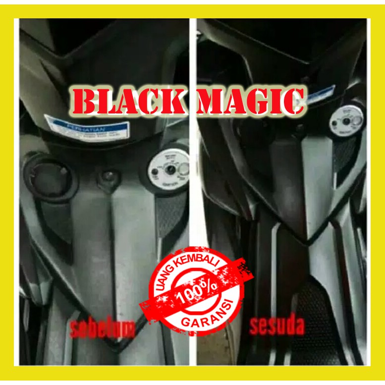 Black Magic Penghitam Body Motor Permanen isi 30ml / Penghitam Dashboard / Spakbor / Penghitam