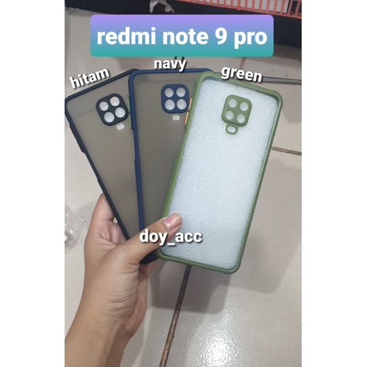 soft case karakter / polos xiaomi redmi note 9 pro  temper glass full