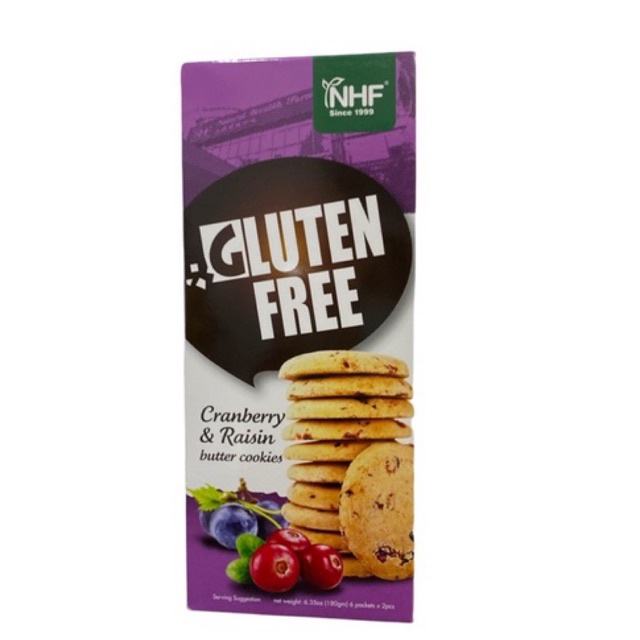 NHF Gluten Free Cranberry Raisin Butter Cookies 180g Biskuit Bebas Gluten