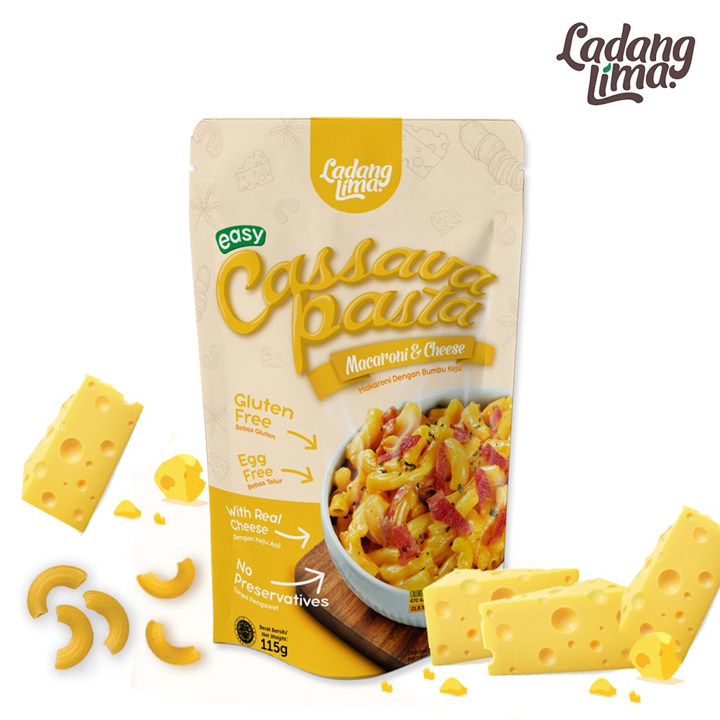 

Ladang Lima Cassava Pasta Mac and Cheese 115gr