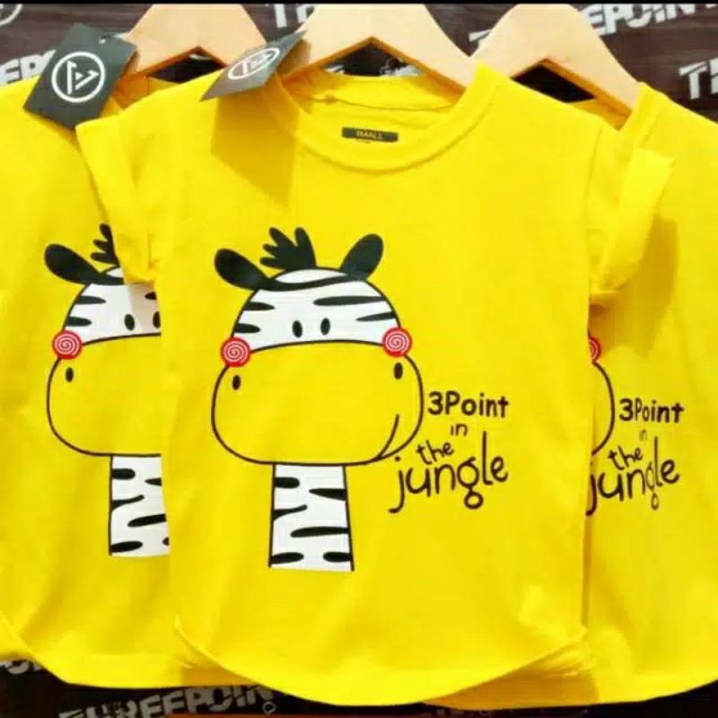  BAJU  KAOS ANAK  THREEPOINT PREMIUM DISTRO MOTIF JERAPAH 