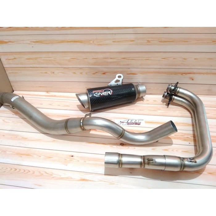 Knalpot Proliner TR1 Short Carbon Satria Fu Injeksi / Carbu fullsystem
