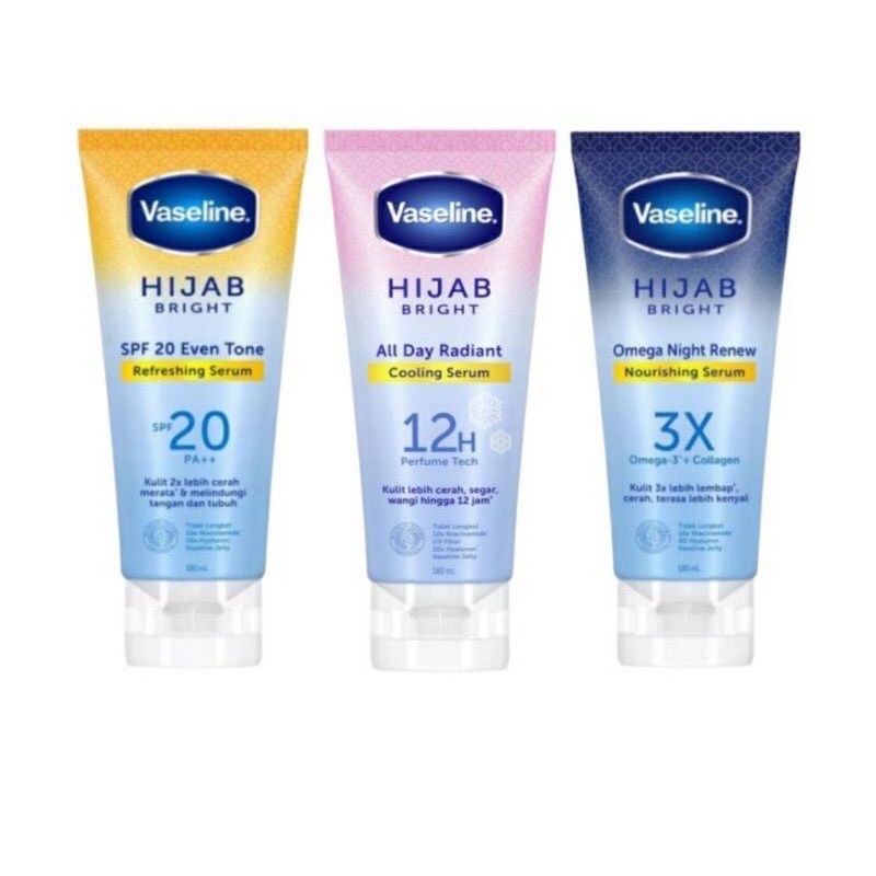 vaseline hijab bright refreshing body serum 180ml