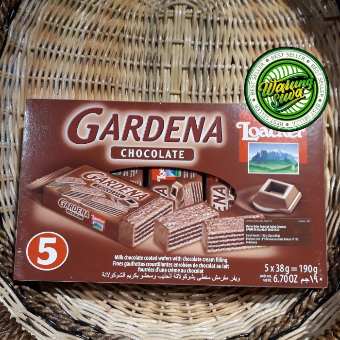 

Wafer Loacker gardena chocolate 5 x 38 gram