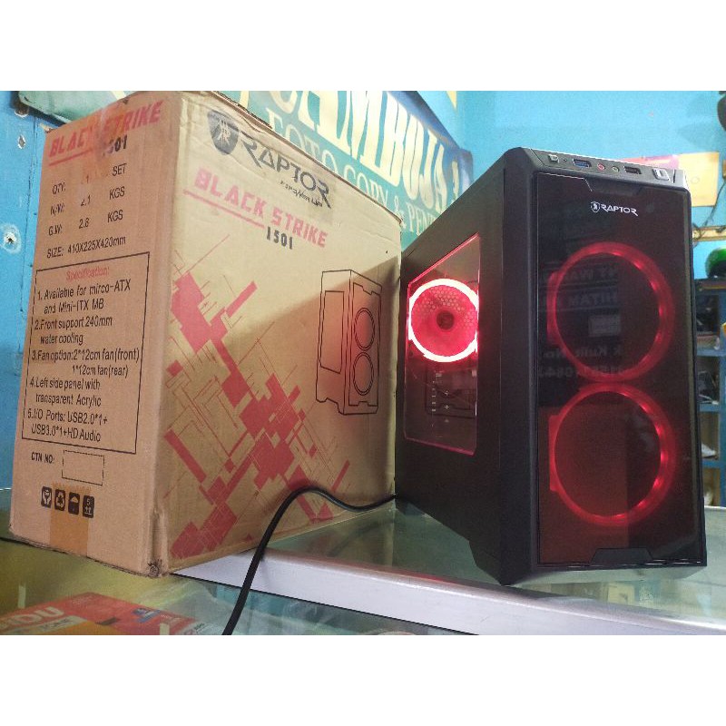 PAKET KOMPUTER GAME CORE I7 RAM 8GB SSD120GB VGA CARD LED 19&quot; WIDE