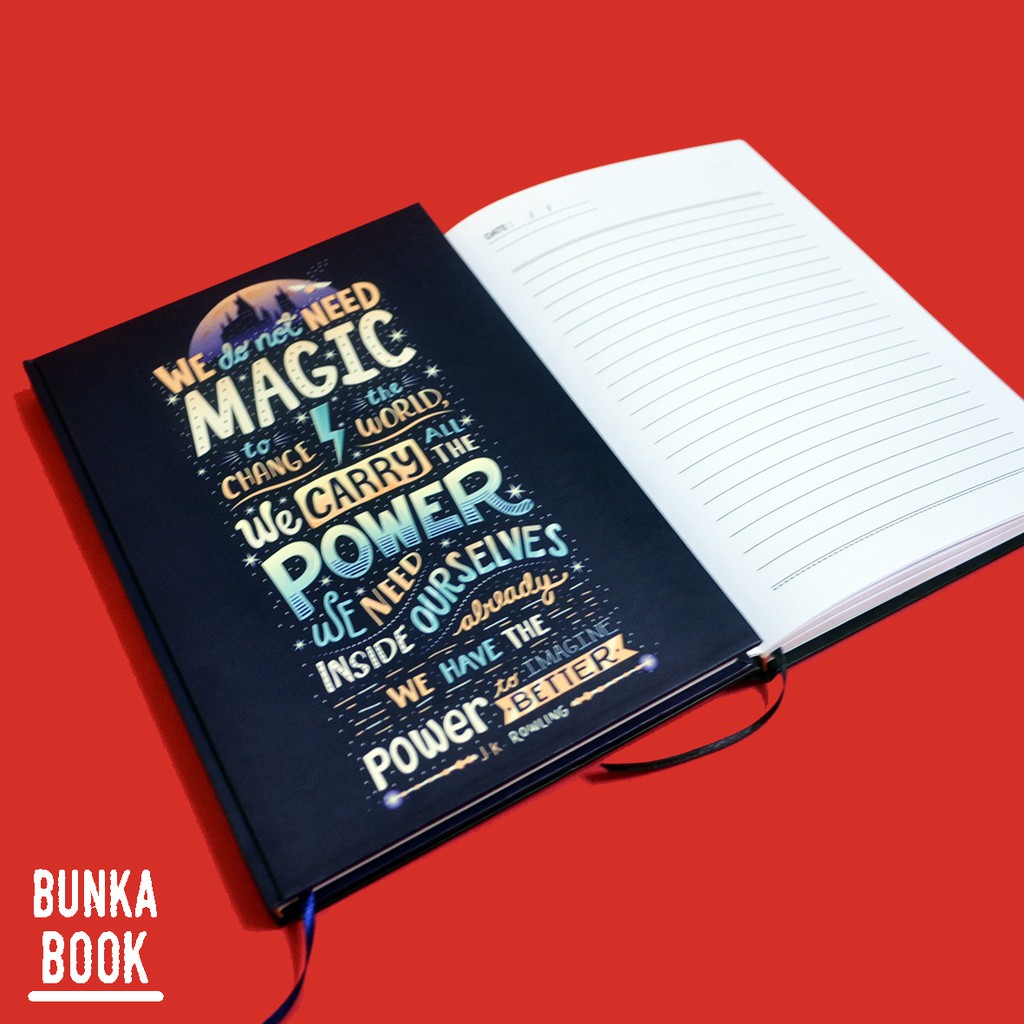 

Note Book Hardcover Harry Potter JK Rowling Quote Ukuran A5 Buku Tulis Catatan Agenda Planner Jurnal Notebook Aesthetic Gift Couple