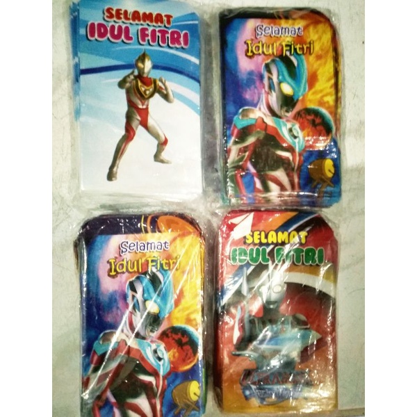 

amplop Ultraman idul Fitri lebaran (angpau) satu bungkus isi 50 biji ukuran amplop 11x7 cm