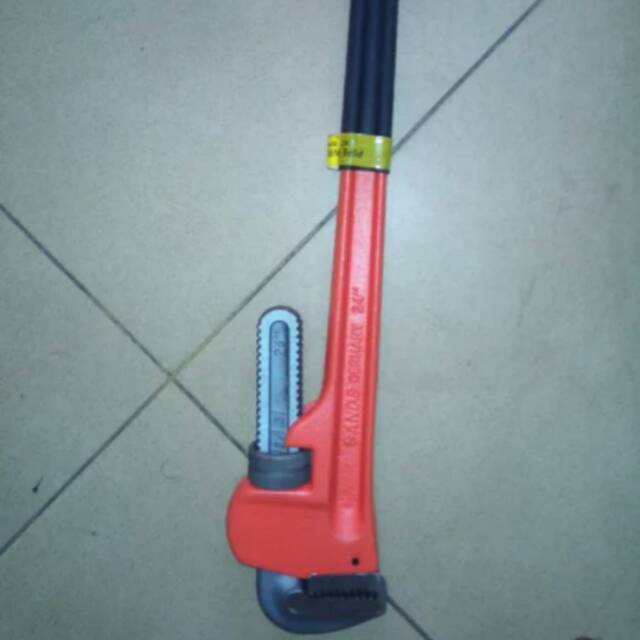 Kunci Pipa Gagang Karet 8 Inch SANDS - Pipe Wrench 200 mm Rubber Handle - Kunci Pipa Air Ledeng PDAM