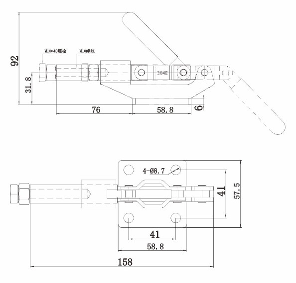 Toggle Clamp Vertical GH 304E GTY 304 E setara WIPRO 933 386kg