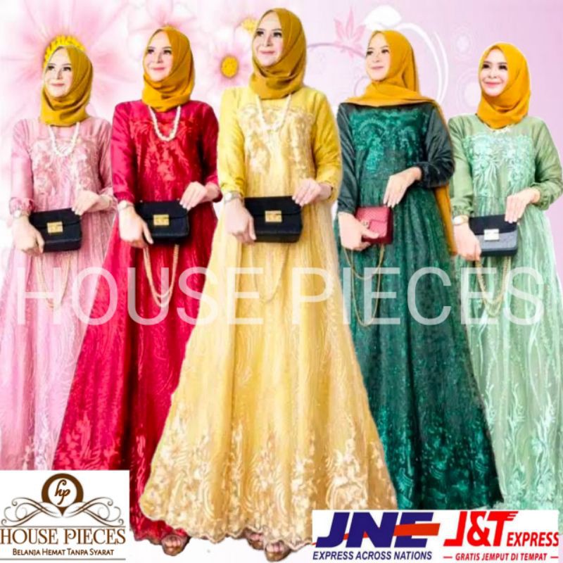 [H.P] Gamis Brokat Murah Farasya#72 Dress Sandar & Jumbo
