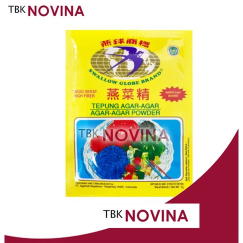 [1 SACHET] AGAR-AGAR SWALLOW PLAIN / AGAR SWALLOW PUDING 7gr