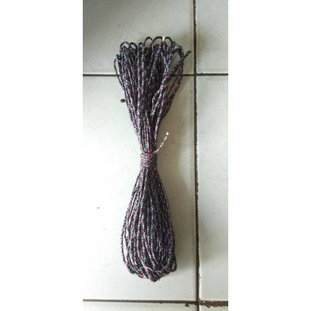

[KODE 9186] Tali prusik 2 koma 5 mm paket per 20mtr murah - warna random sesuai stok