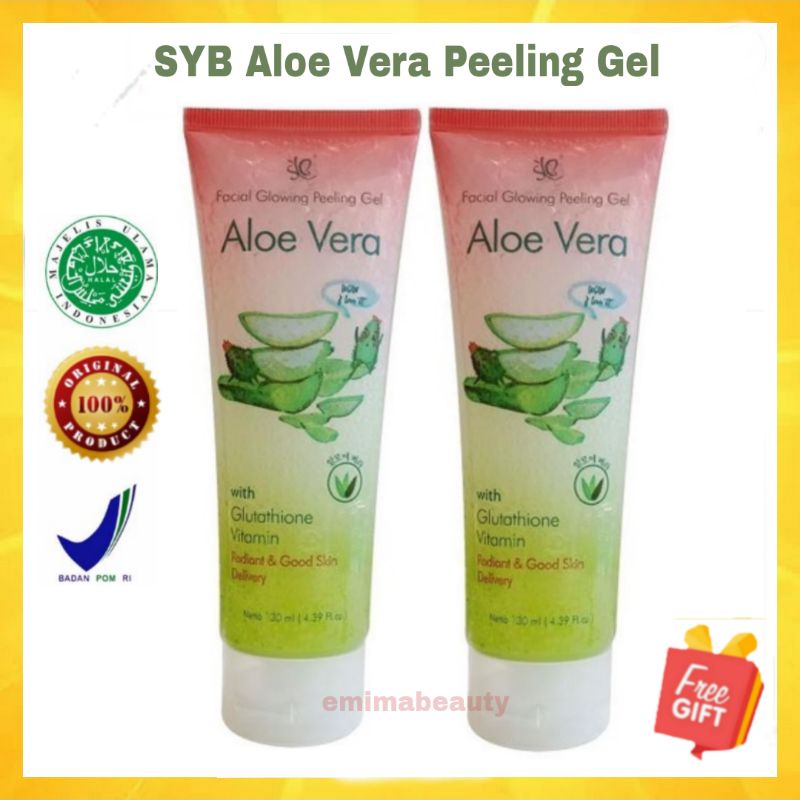 [READY] SYB PEELING GEL ALOE VERA CHARCOAL MILK N SNAIL FACIAL GLOWING GLOW PEELING GEL MUKA SYB SBY