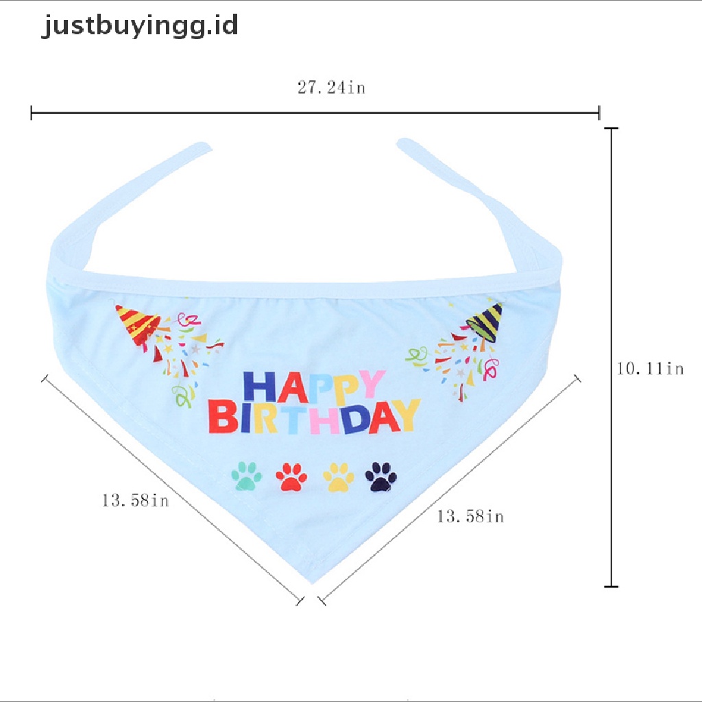 Topi Kerah Desain Mahkota Happy Birthday Untuk Kostum Pesta Ulang Tahun Anjing Kucing Peliharaan