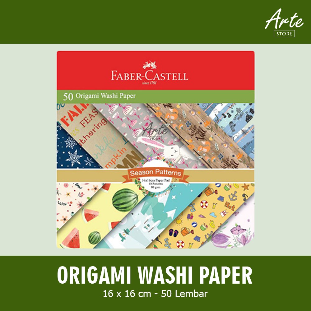 Origami Motif Faber Castell Washi Paper (Semua Ukuran)