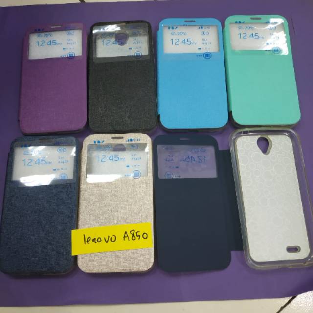 Flip case Lenovo A850 flipcase book cover sarung buku buka tutup flipshell