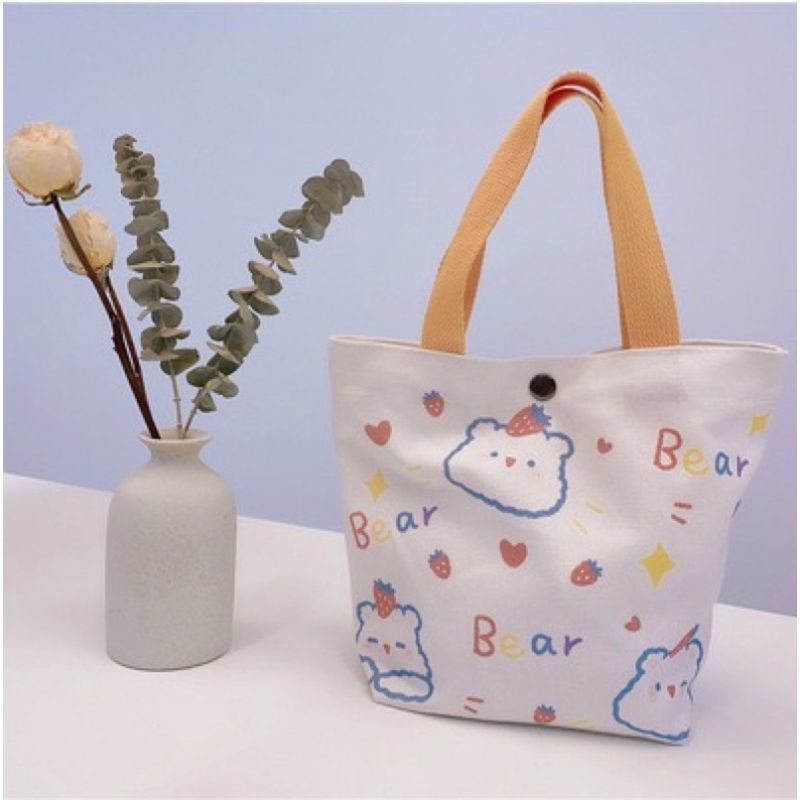 NANA TOTE BAG CANVAS IMPORT CUTE INS RABBIT/TAS CANVAS UNYU SERBAGUNA