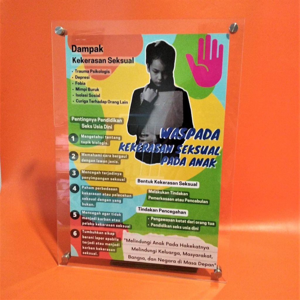 Poser Akrilik Waspada Kekerasan Seksual pada Anak