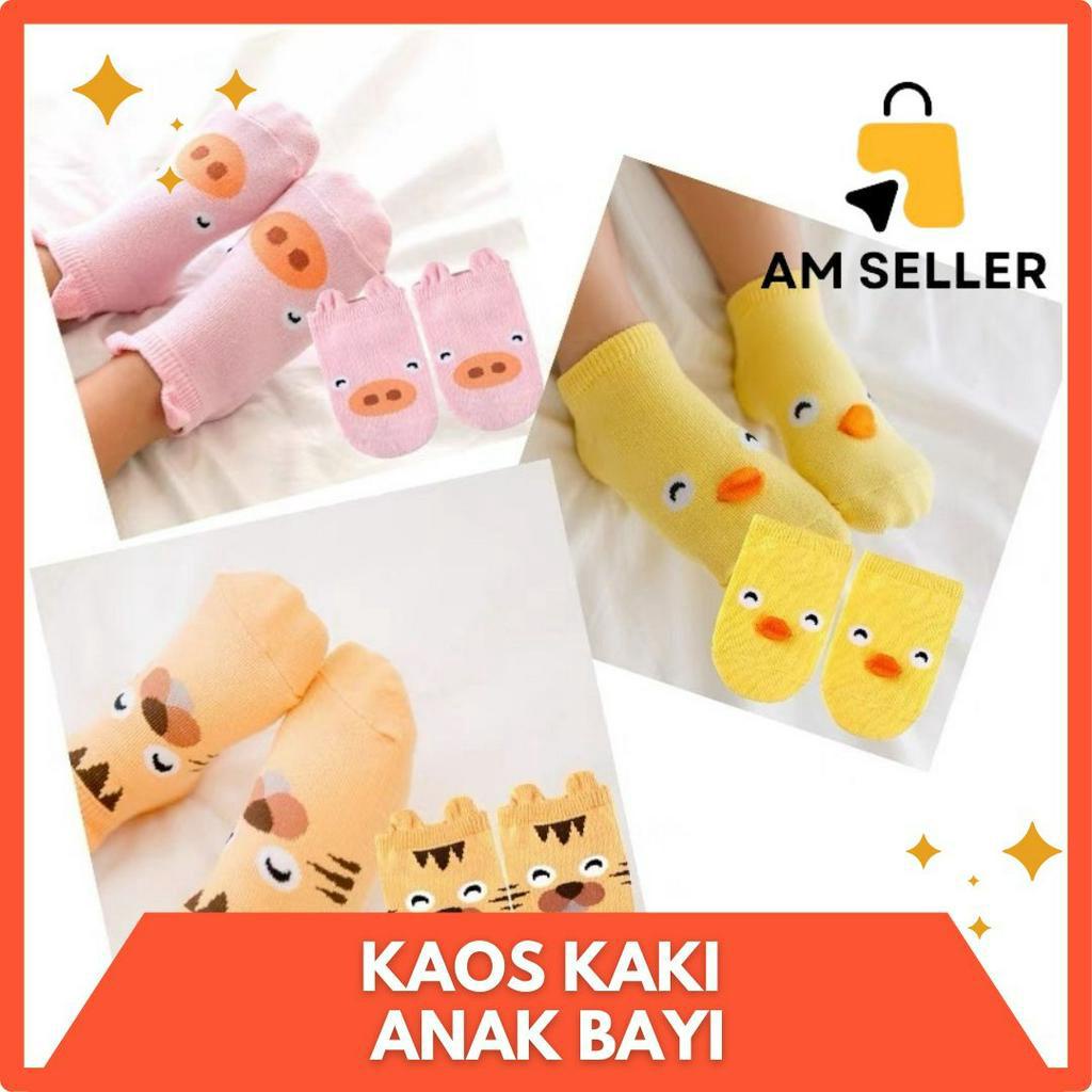 Kaos Kaki Anak Bayi Anti Slip Motif Animal 3D Baby Shock Prewalker