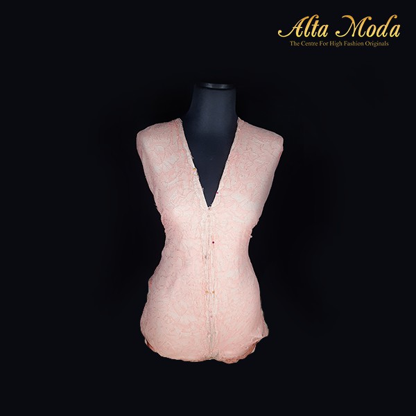 

Alta Moda Brokat Perancis Chantilly Pink Desain