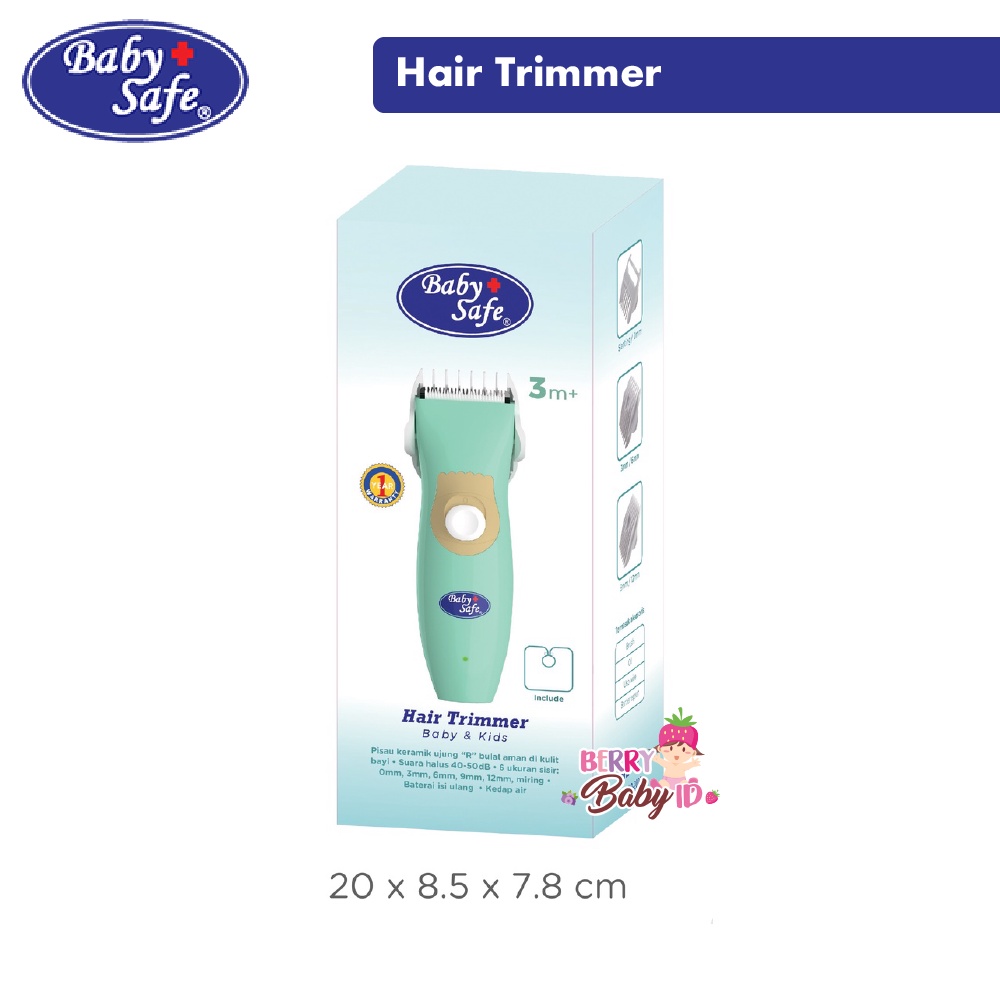 Baby Safe Hair Trimmer Gunting Rambut Alat Cukur Rambut Bayi Anak 3m+ Berry Mart