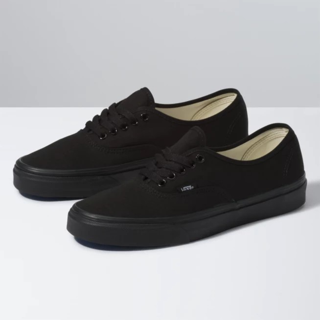 Sepatu Vans Sneakers Era Authentic Sepatu Pria dan Wanita Hitam Polos