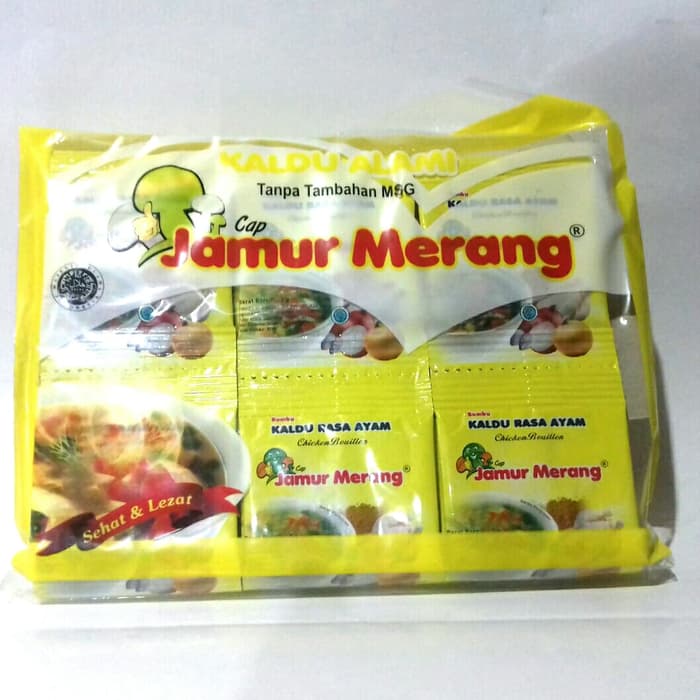 

Kaldu Jamur rasa ayam 30 sachet pengganti MSG lebih sehat aman nikmat