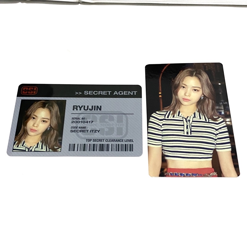 [booked] itzy ryujin agent id photocard pc csi codename secret itzy