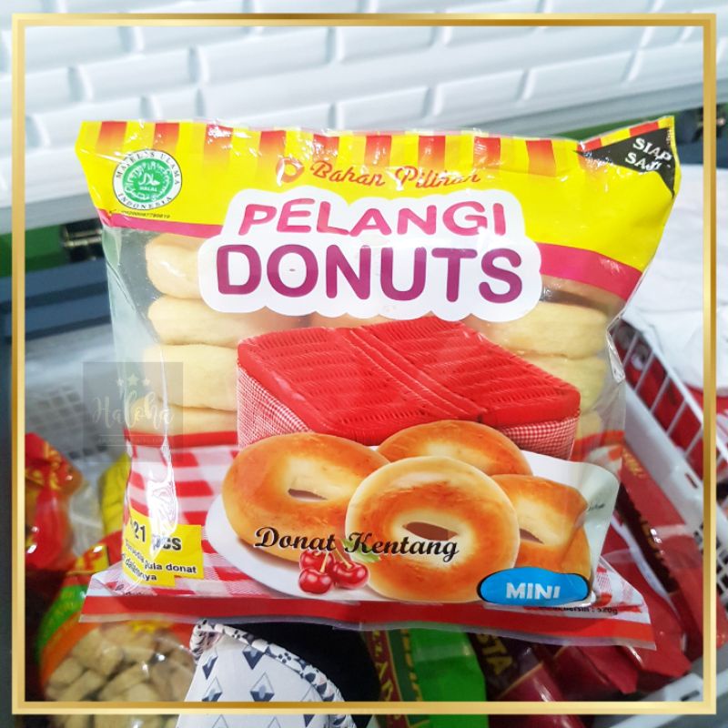 Pelangi Donuts Donat Kentang Ukuran Mini 500g isi 21 Pcs