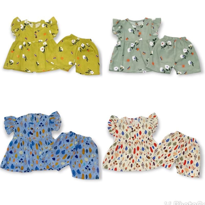 Setelan rayon anak perempuan One set anak perempuan one set rayon anak perempuan Setelan Anak bahan rayon