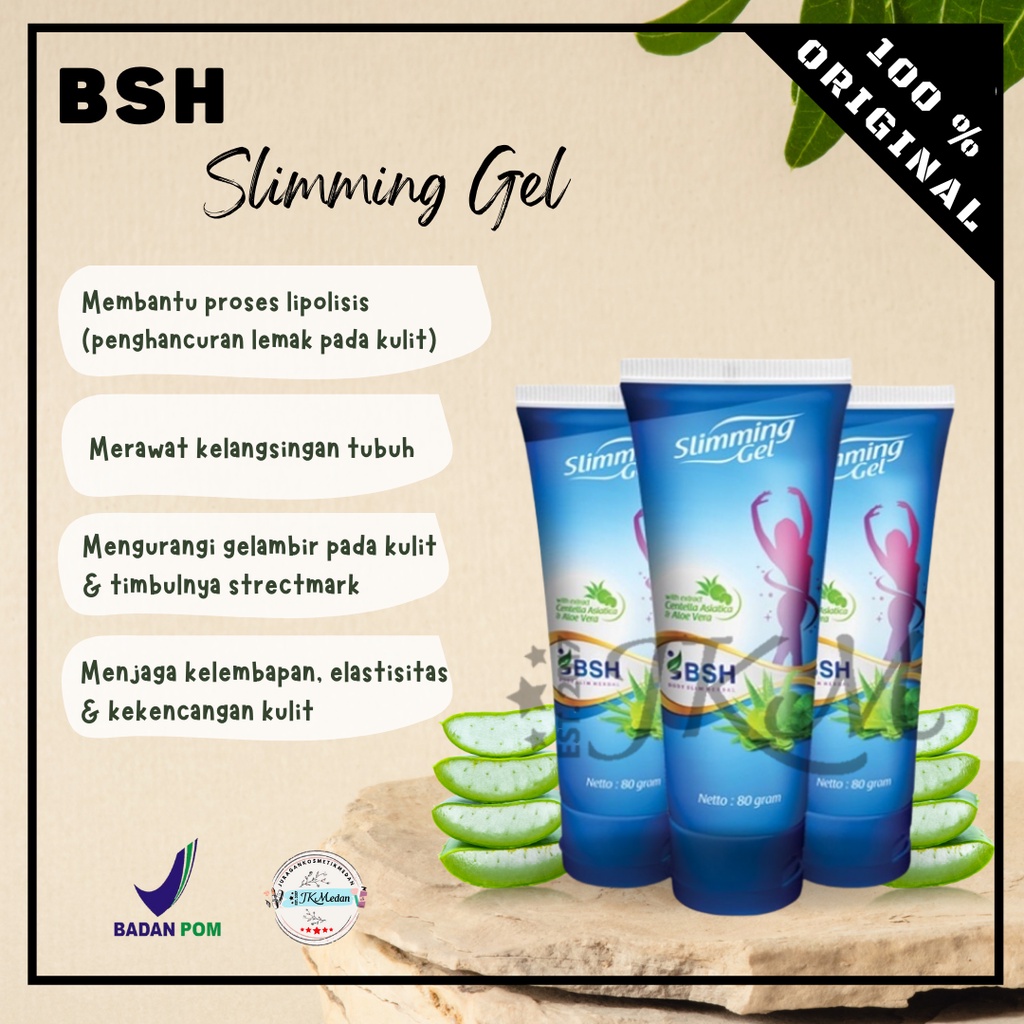 BSH Slimming gel BPOM PELANGSING CREAM KRIM TUBE PELANGSING HERBAL