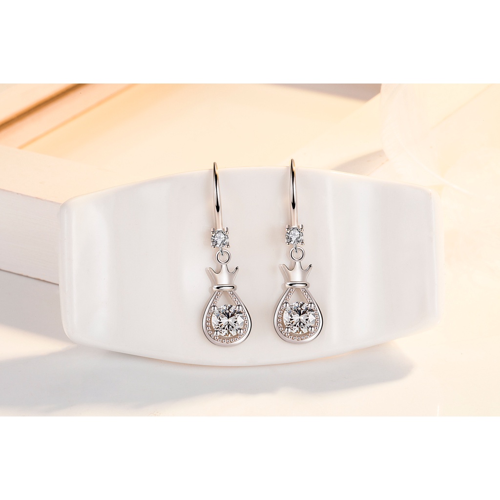 Anting Perak 925 Wanita Tas Keberuntungan Perhiasan Fashion