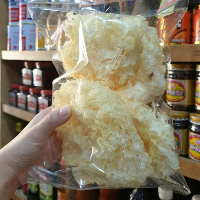 

Cuci Gudang Awal Tahun Jamur es / jamur putih / bokji putih / bai mu er / snow fungus 100gram Big