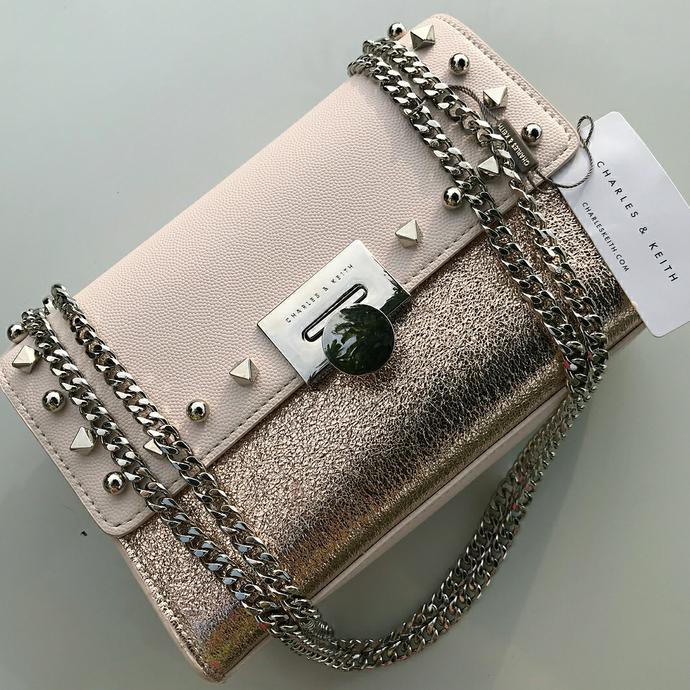 TAS TAS WANITA CHARLES AND KEITH ORI,TAS BATAM IMPORT HARGA PABRIK,MURAH - MAROON TAS.2