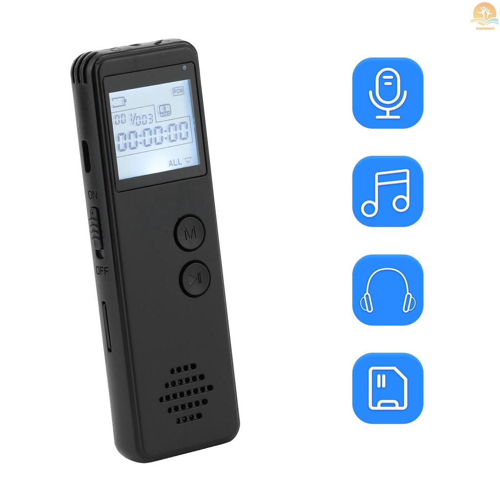 32GB Digital Voice Recorder Voice Activated Recorder Noise Reduction MP3 Player HD Recording 10h Continuous Recording for Meeting Lecture Interview Class MP3 WAV Record