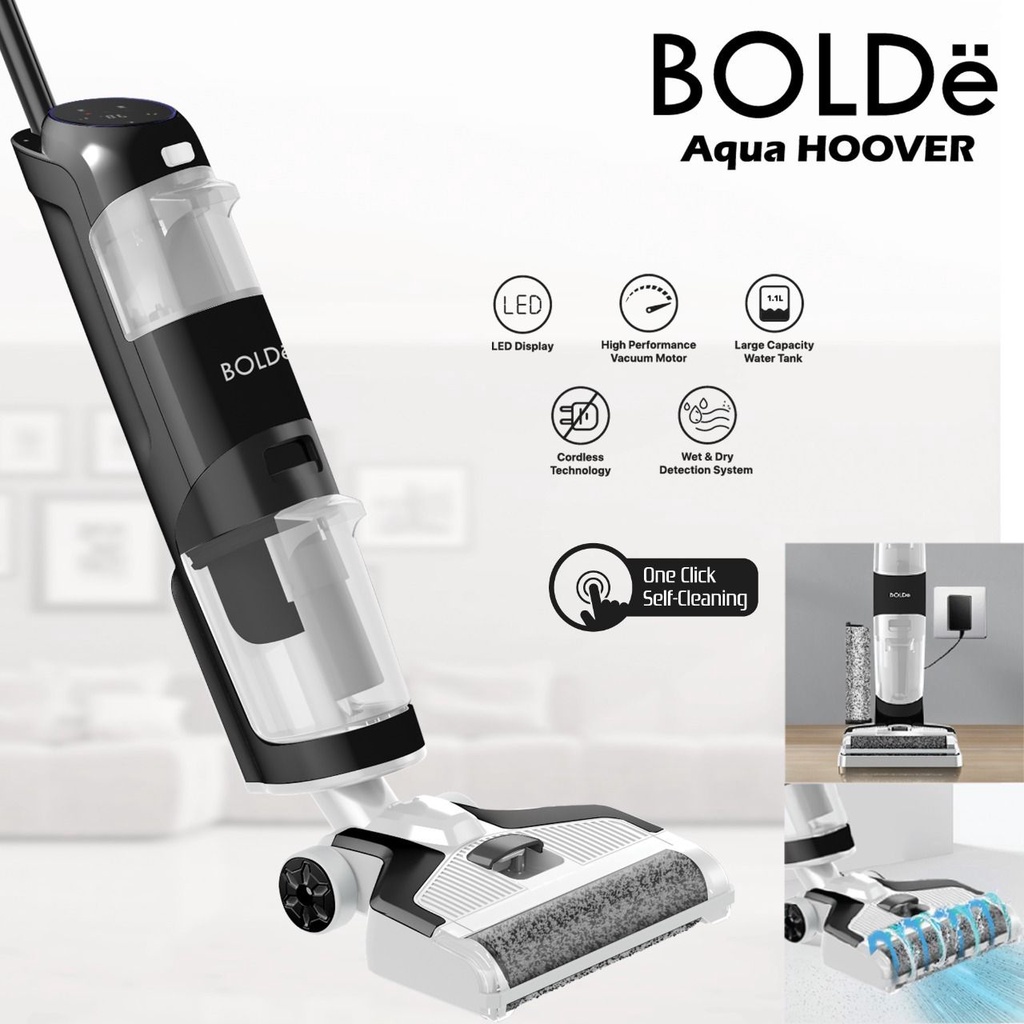 BOLDe Aqua Hoover Alat Pel dan sapu 2 in 1