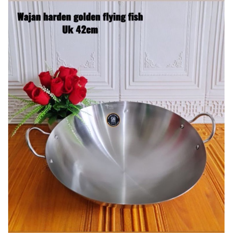 WAJAN TEBAL ANTI LENGKET GOLDEN FLYING FISH HARDEN STAINLESS STEEL